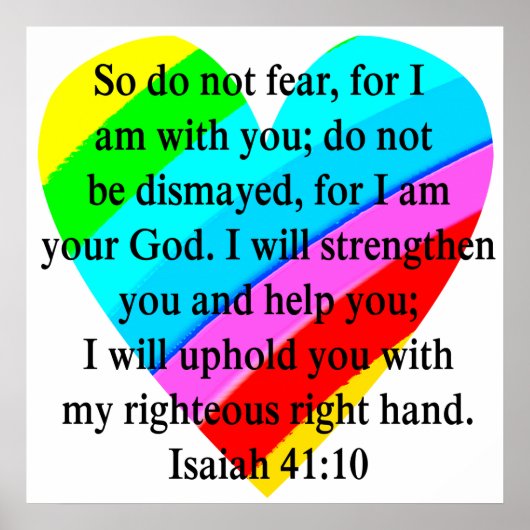 LIEFDE VULDE JESAJA 41:10 ONTWERP POSTER (Voorkant)