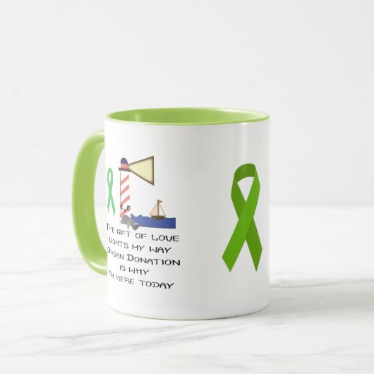 Liefde vuurtoren mok (Voorkant links)