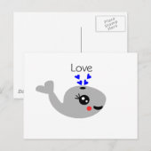 Liefde walvis, Happy Whale Briefkaart (Voorkant / Achterkant)