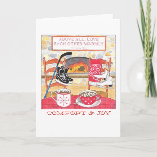 Liefde Warmte Kerst Kaart (Voorkant)