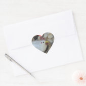 Liefde was in de lucht hart sticker (Envelop)