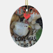 Liefde was in de lucht keramisch ornament (Rechts)