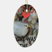 Liefde was in de lucht keramisch ornament (Rechts)