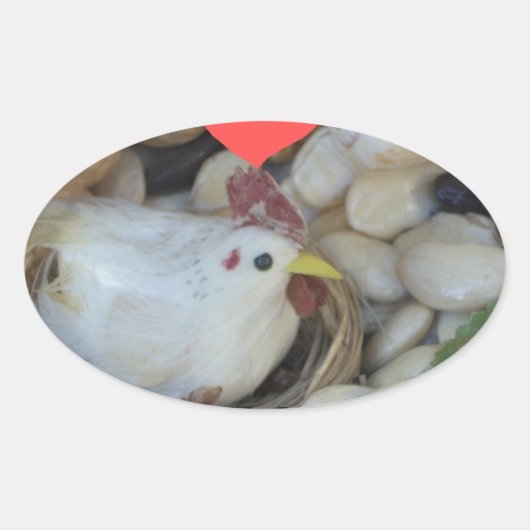 Liefde was in de lucht ovale sticker (Voorkant)