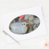 Liefde was in de lucht ovale sticker (Envelop)