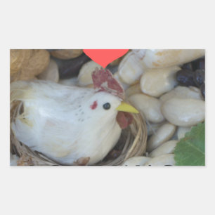 Liefde was in de lucht rechthoekige sticker