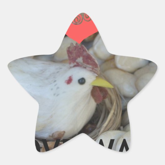 Liefde was in de lucht ster sticker (Voorkant)