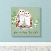 Liefde wat je bent een oude, bijtende Waterverf Canvas Afdruk (Insitu (Houten vloer))