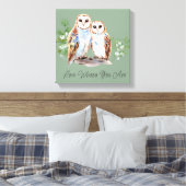 Liefde wat je bent een oude, bijtende Waterverf Canvas Afdruk (Insitu (Slaapkamer))