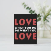 Liefde wat je doet briefkaart (Staand voorkant)