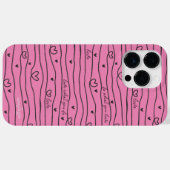 Liefde wat je doet met harten en strepen roze Case-Mate iPhone case (Achterkant (horizontaal))