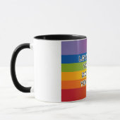 Liefde wat je doet — Rainbow-achtergrond Mok (Links)