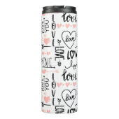 Liefde waterfles thermosbeker (Achterkant)