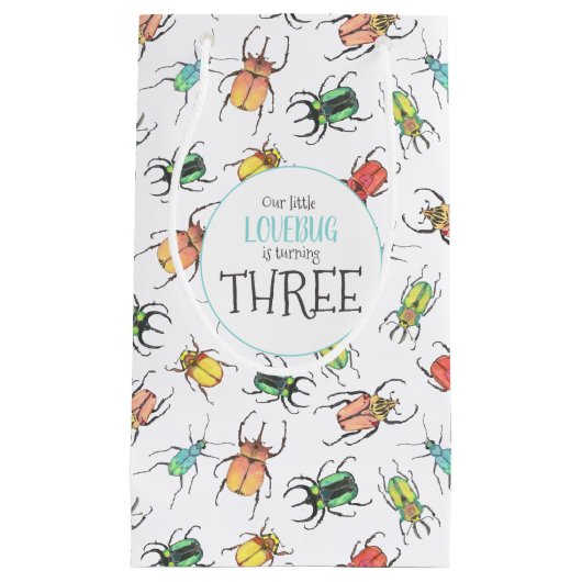 Liefde Waterverf Beetles met hart Gemiddelde Gi Klein Cadeauzakje (Voorkant)