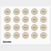 Liefde. Waterverf Branches Wedding Kraft Paper Ronde Sticker (Vel)
