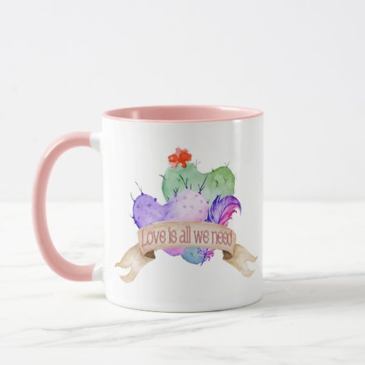 Liefde Waterverf Cactussen Mok (Links)