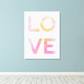 Liefde, Waterverf Canvas Afdruk (Insitu (Houten vloer))