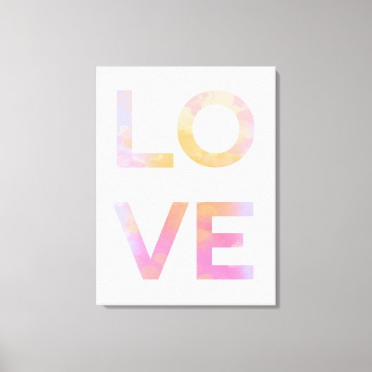 Liefde, Waterverf Canvas Afdruk (Voorkant)