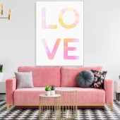 Liefde, Waterverf Canvas Afdruk (Insitu (Woonkamer))