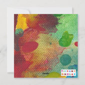 Liefde waterverf collage blanco feestdagenkaart (Achterkant)