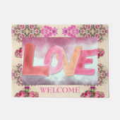 Liefde:Waterverf Doormat Deurmat (Voorkant)