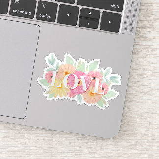 Liefde waterverf florale sticker