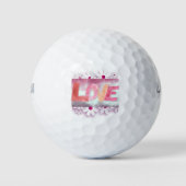 Liefde:Waterverf Golf Balls Golfballen (Voorkant)