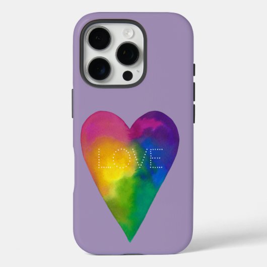 "LIEFDE" Waterverf Hart Case-Mate iPhone Case (Achterkant)