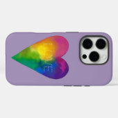 "LIEFDE" Waterverf Hart Case-Mate iPhone Case (Achterkant (horizontaal))