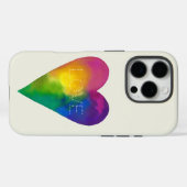 "LIEFDE" Waterverf Hart Case-Mate iPhone Case (Achterkant (horizontaal))