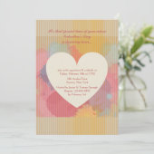 Liefde Waterverf Hartuitnodiging Kaart (Staand voorkant)