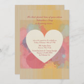 Liefde Waterverf Hartuitnodiging Kaart (Voorkant / Achterkant)