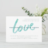 Liefde Waterverf Modern Gay Wedding Invitations Kaart (Staand voorkant)