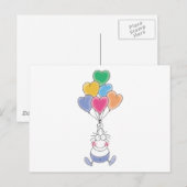 Liefde Waterverf Schattige Briefkaart (Voorkant / Achterkant)