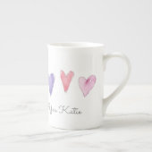 Liefde Waterverf Sweet Hearts Valentijn Porselein Kop (Rechts)