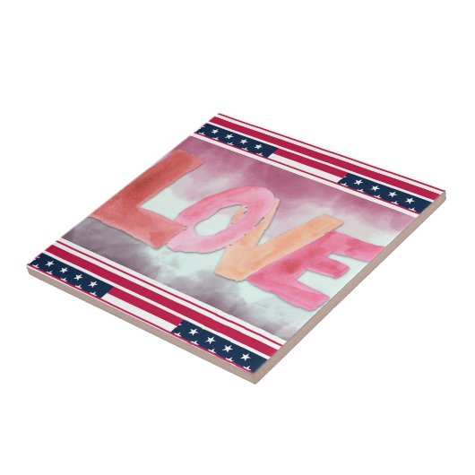 Liefde:Waterverf Tegeltje (Zijkant)