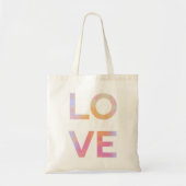 Liefde, Waterverf, typografisch ontwerp Tote Bag (Voorkant)