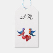 Liefde, Waterverf Vogels Custom Gift Labels Cadeaulabel (Voorkant)