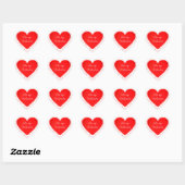 Liefde wees mijn Valentijn Rood Hart Sticker (Vel)