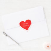 Liefde wees mijn Valentijn Rood Hart Sticker (Envelop)