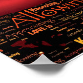 Liefde weet dat liefde liefde Christelijk is Word Poster (Hoek)