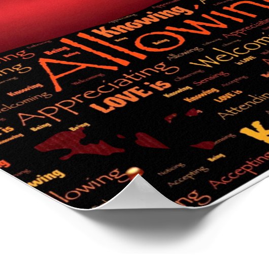 Liefde weet dat liefde liefde Christelijk is Word Poster (Hoek)