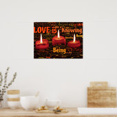 Liefde weet dat liefde liefde Christelijk is Word Poster (Keuken)