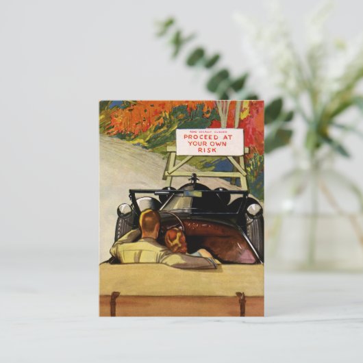  liefde, weg dicht bij je eigen risico briefkaart (Staand voorkant)