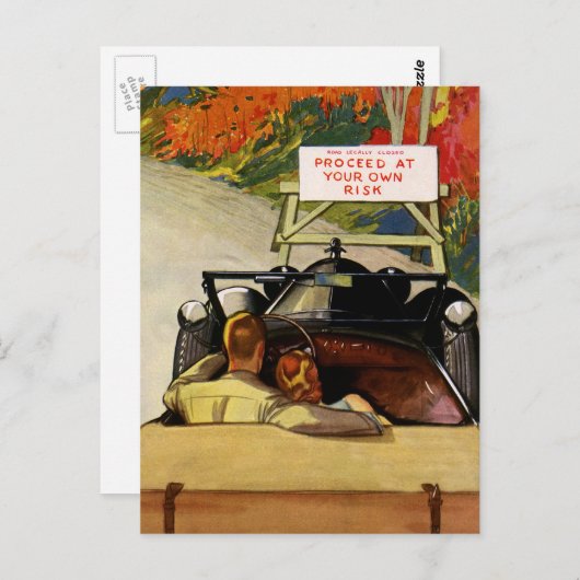  liefde, weg dicht bij je eigen risico briefkaart (Voorkant / Achterkant)