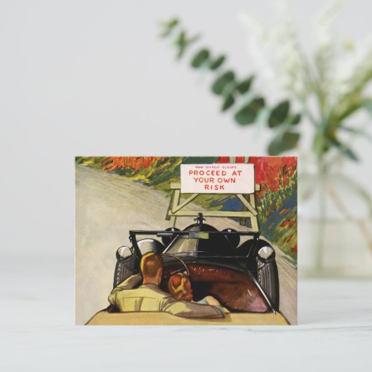  liefde, weg dicht bij je eigen risico briefkaart (Staand voorkant)