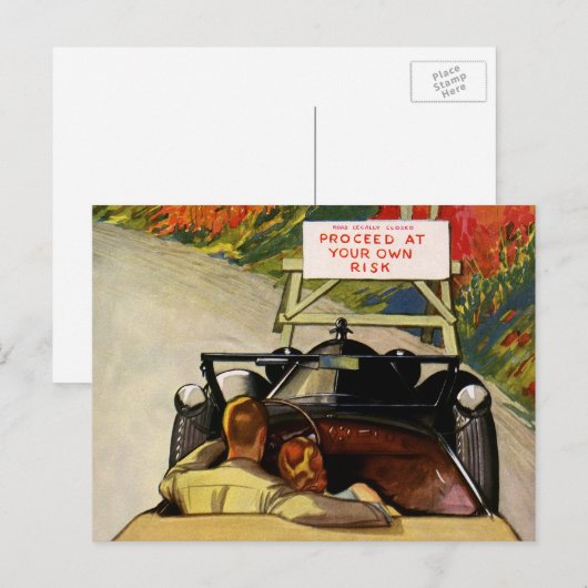  liefde, weg dicht bij je eigen risico briefkaart (Voorkant / Achterkant)