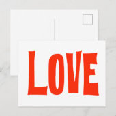 Liefde wenskaart briefkaart (Voorkant / Achterkant)