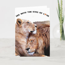 Liefde Wenskaart (Lion Pair)