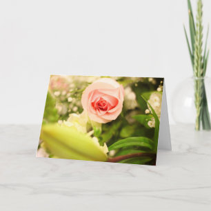 Liefde wenskaart met bloemenomslag kaart